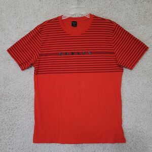 Vintage Oakley Shirt Men's XL Red Striped Logo Portugal 90s Short Sleeve Y2K VTG